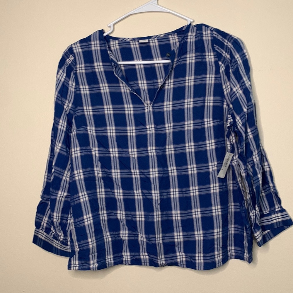 Old Navy Long Sleeve Plaid Top